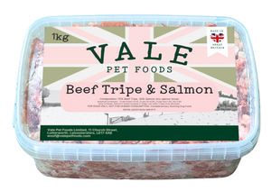 Beef Tripe & Salmon - 1KG