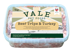 Beef Tripe & Turkey - 1KG