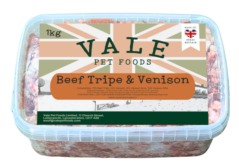 Beef Tripe & Venison - 1KG
