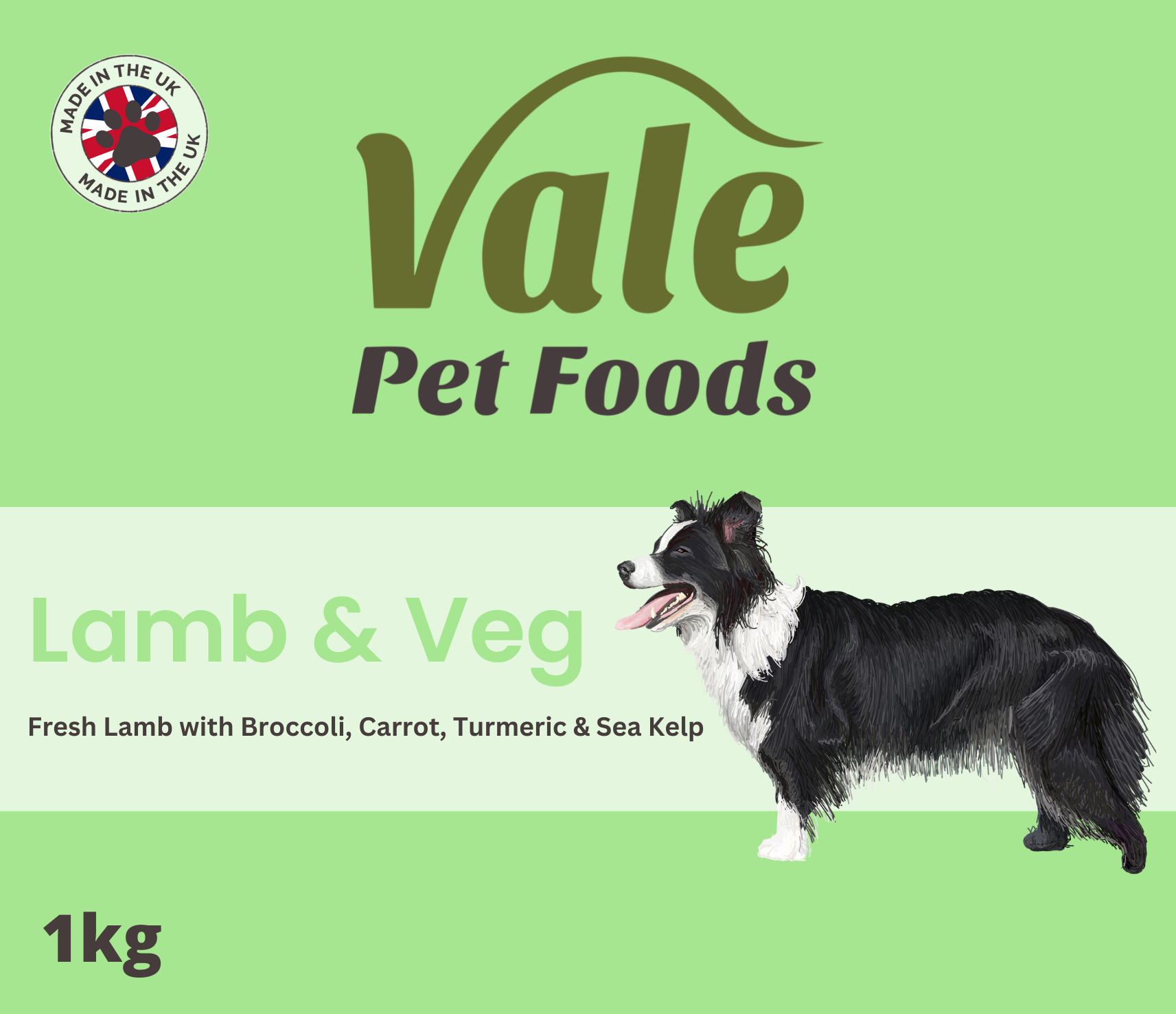 Lamb & Veg - 1kg - Raw Dog Food