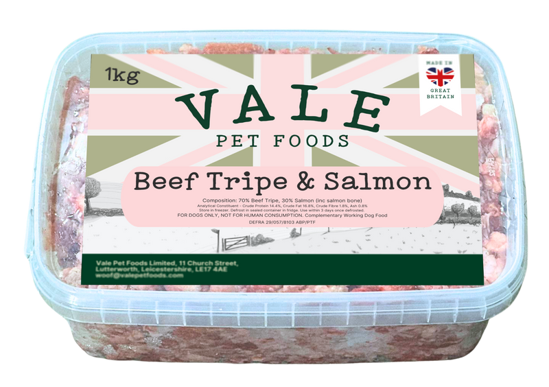 Beef Tripe & Salmon - 1KG