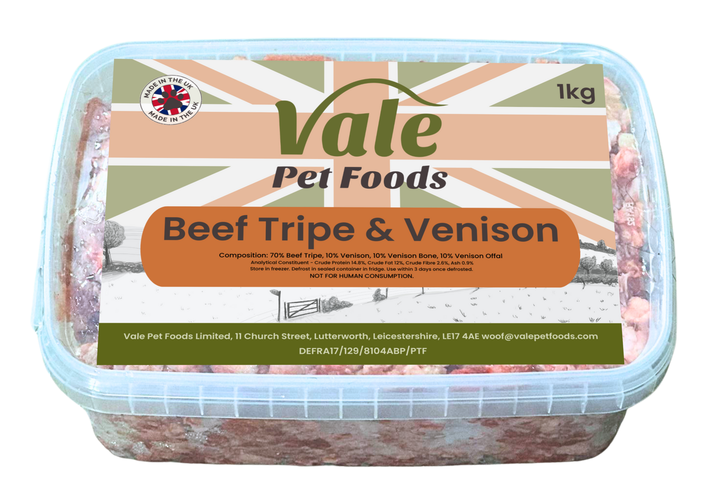 Beef Tripe & Venison 1kg