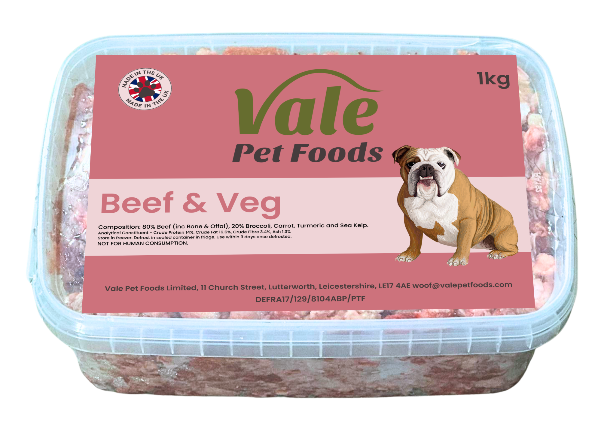 Beef & Veg - 1kg - Raw Dog Food