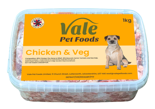 Chicken & Veg - 1kg - Raw Dog Food