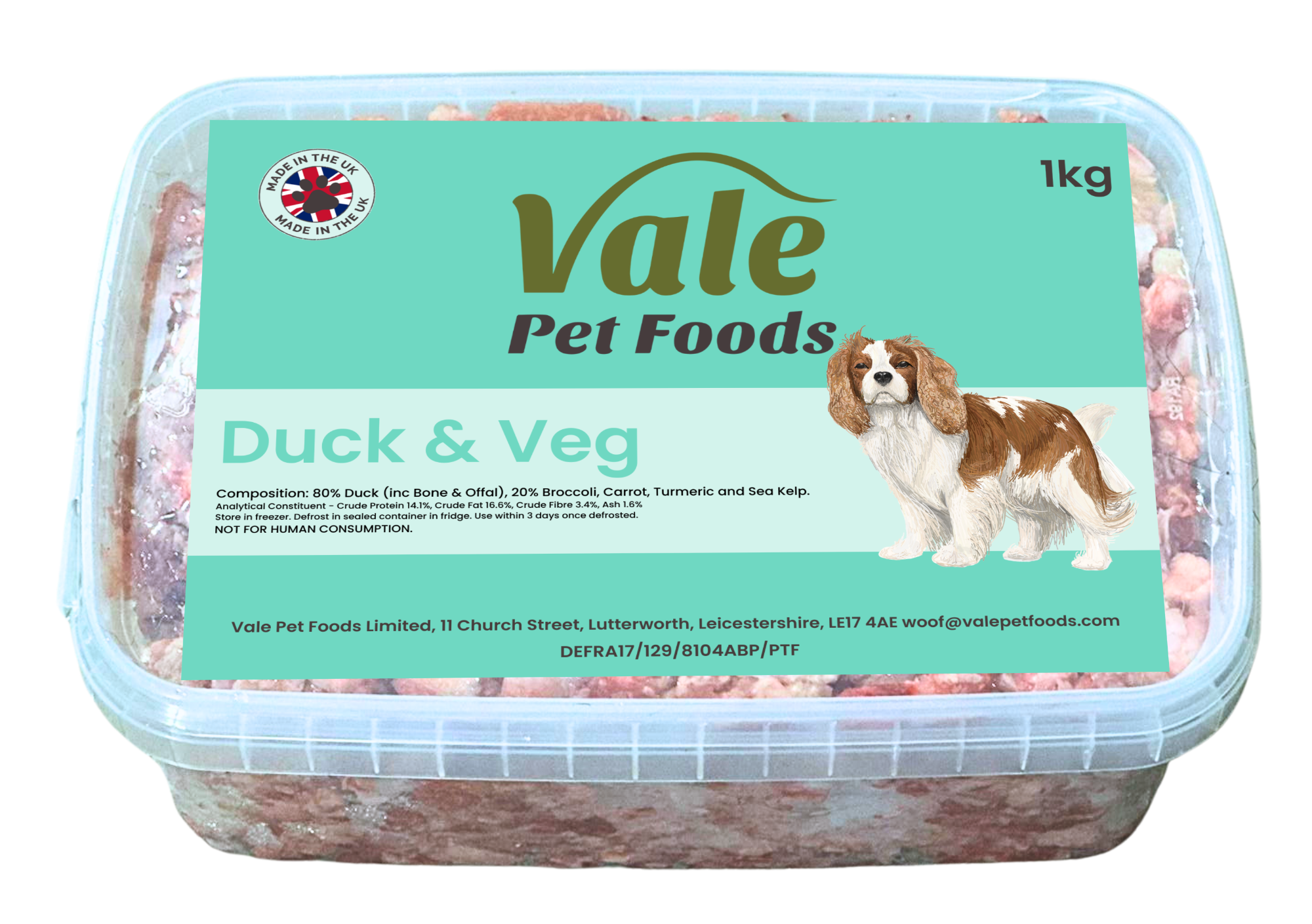 Duck & Veg - 1kg - Raw Dog Food
