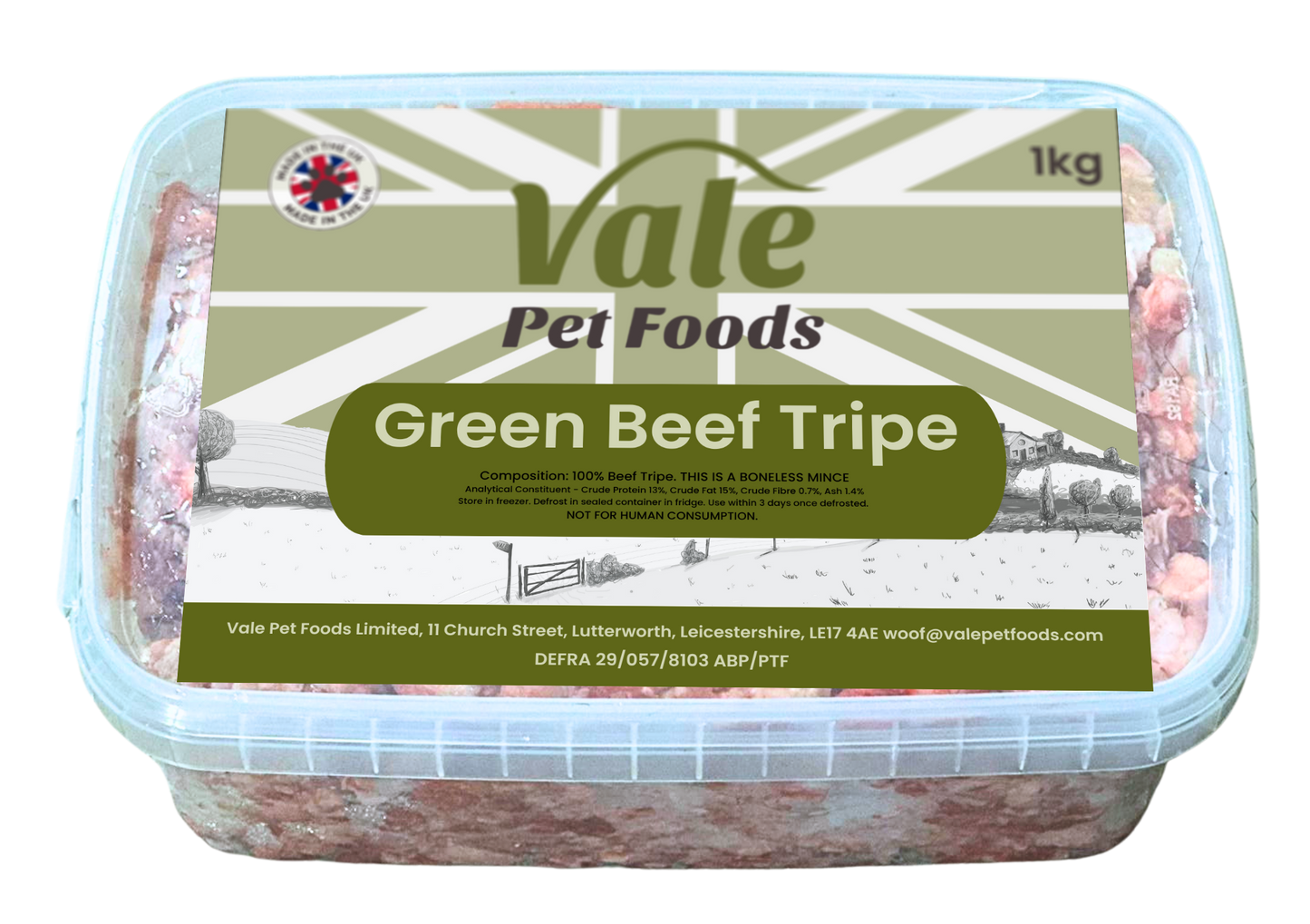 Green Beef Tripe – Vale Pet Foods