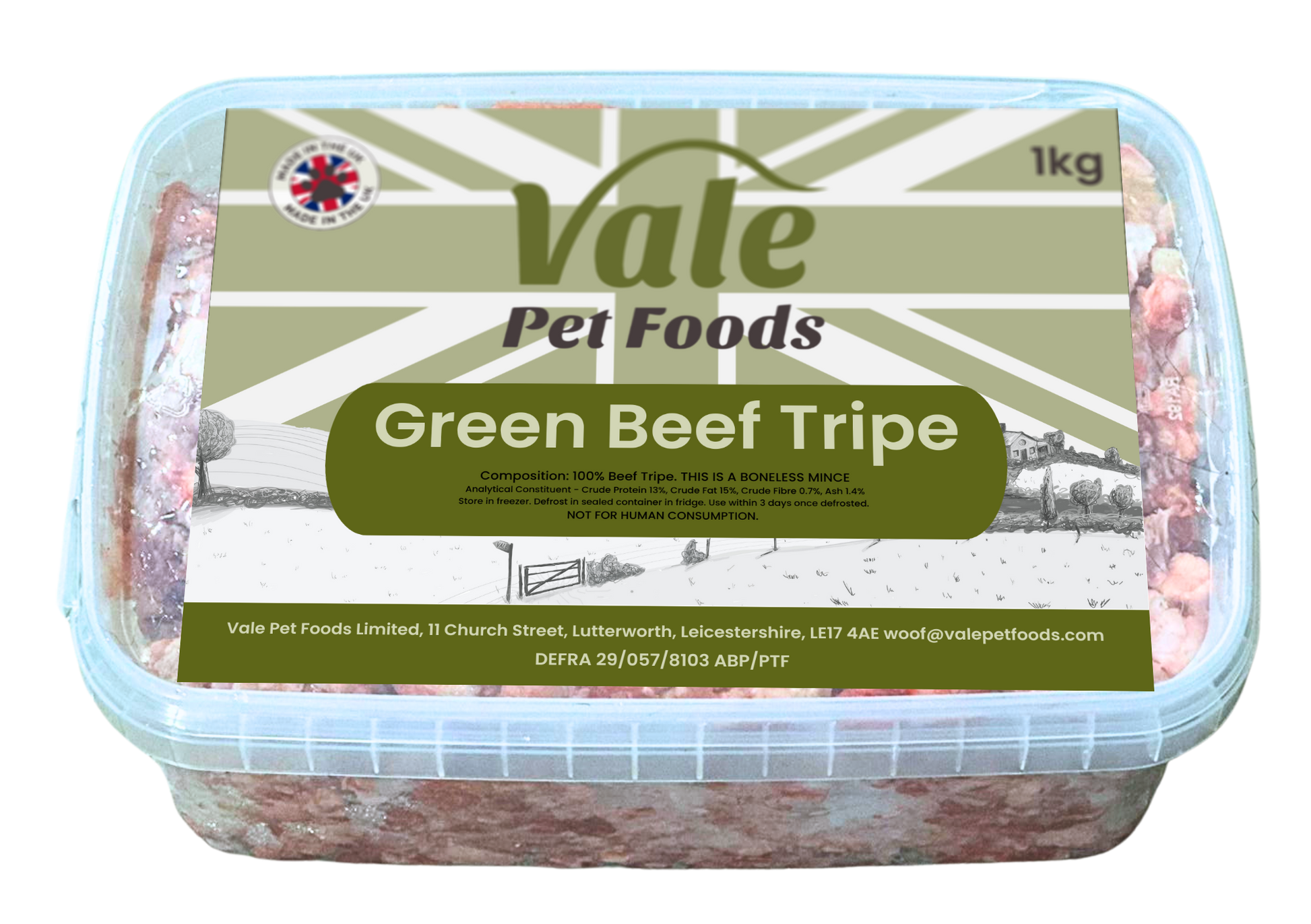 Green Beef Tripe – Vale Pet Foods