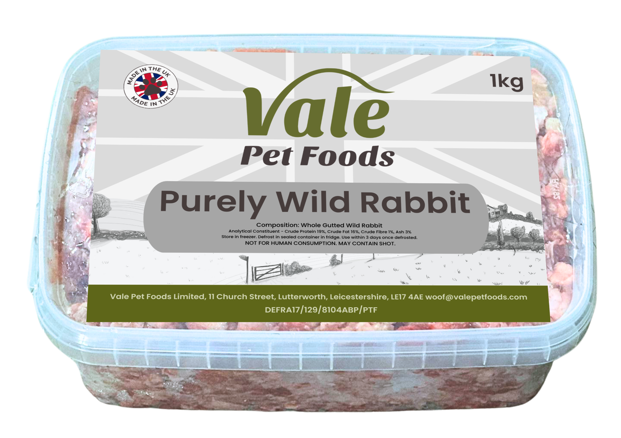 Purely Wild Rabbit - 1kg - Raw Dog Food