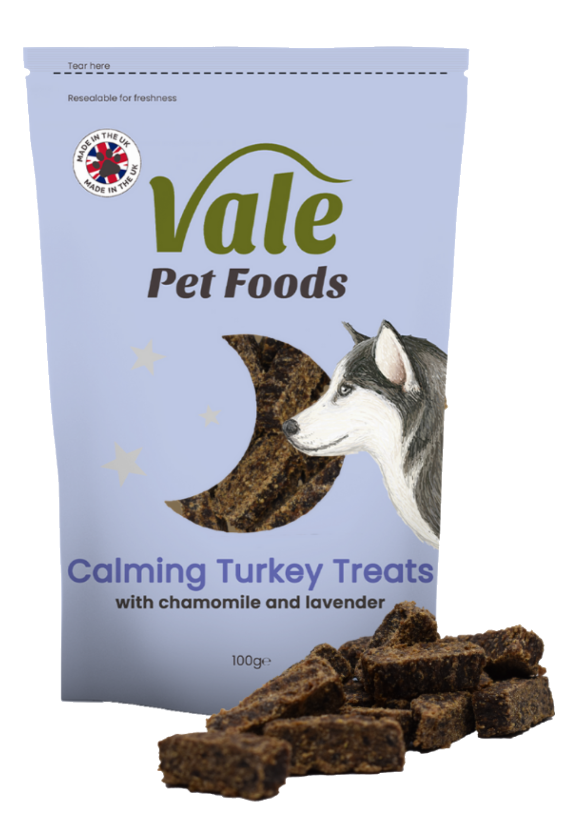 Calming Turkey Dog Treats with Chamomile and Lavender 100g