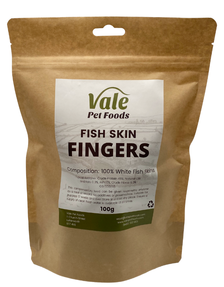 Fish Skin Fingers Dog Treats - 100g