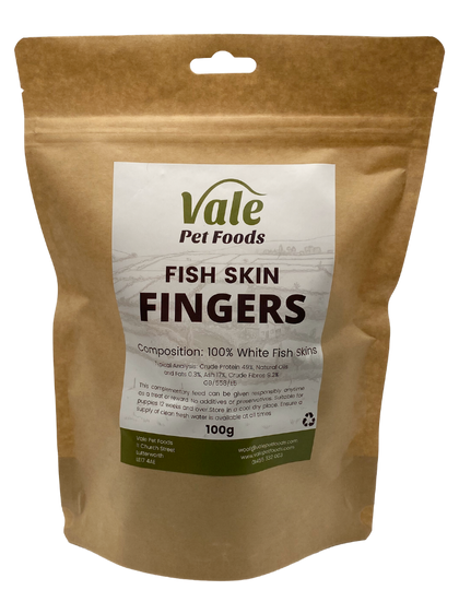 Fish Skin Fingers Dog Treats - 100g